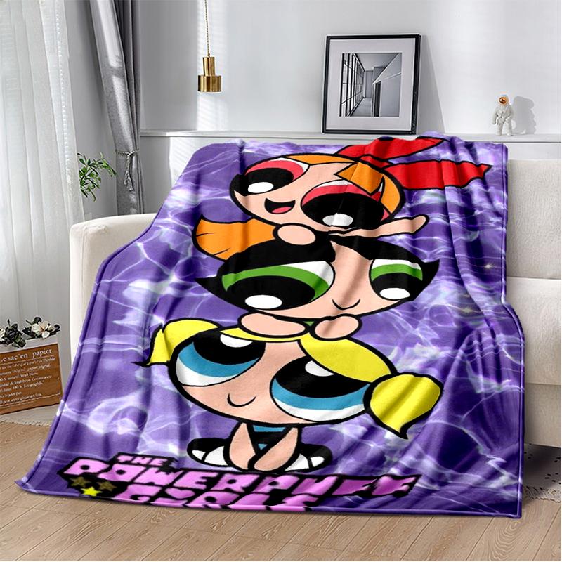 29 Style New Kawaii P-Powerpuff Girl Cartoon Blanket,Soft Throw Blanket for Home Bedroom Bed Sofa Travel Picnic Cover Kid Gift
