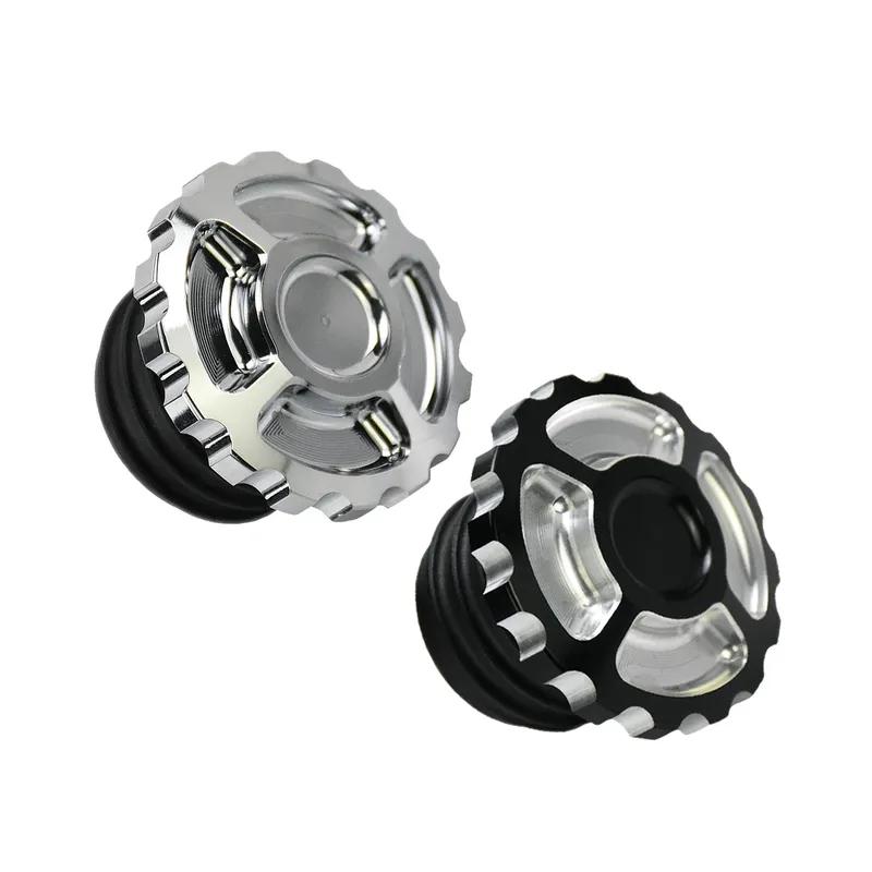Motorcycle Vented Gas Cap Fuel Tank Right-hand Thread Crown Style Oil Cap Fuel Gas Tank For Harley Sportster Dyna Touring Softai