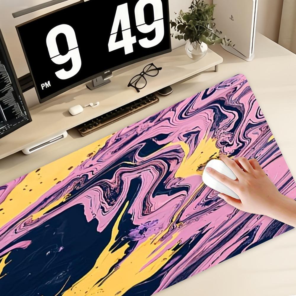 Largesized Light Red And Yellow Graffiti Table Mat Desk Accessories Desk Organizers And Trays Alfombrillas Para Escritorio