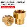 1Pcs Reducer Pipe Fitting 1/8 1/4 3/8 1/2 3/4 Coupler Connector Hex Bushing Connectors Female to Male Threaded Brass