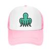 Cartoon Octopus Mesh Trucker Hats for Unisex Women Adjustable Casual Fashion Baseball Caps for Outdoor Activities