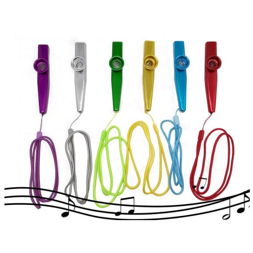 Lightweight Submarine Kazoo, Metal Kazoo, for Practice, Beginners, and Performance Classes (Silver)