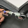 Men High-Grade Metal Frame Reading Glasses Blue Light Blocking Anti-Radiation Business Women Comfortable Far Sight Eyeglasses