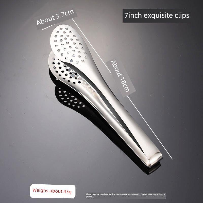 Stainless Steel Tongs, Food Tongs, Stainless Steel Food Clips, Bread Tongs, Barbecue Tongs, Bun and Steamed Bun Tongs, Extended Spicy Hot Pot Tongs