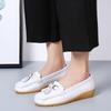 Shoes Women Big Size 44 Loafers Genuine Leather Casual Shoes Flat Comfortable Walking Shoes Slip On Moccasin Shoes Trend Sneaker