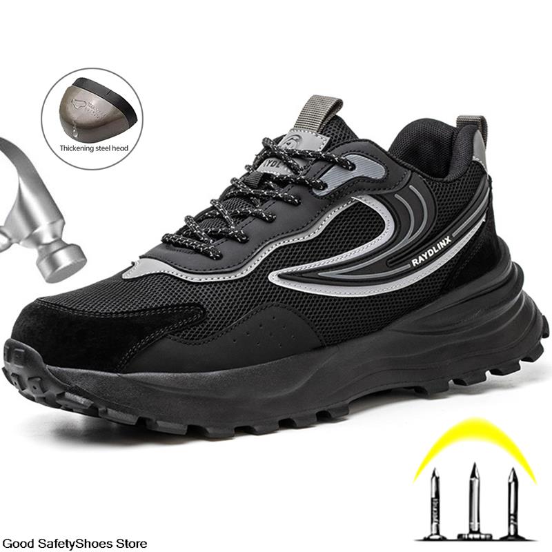 Дышащие рабочие кроссовки, мужская защитная обувь со стальным носком, противоударная защитная рабочая обувь, мужская и женская неразрушимая обувь, защитные ботинки