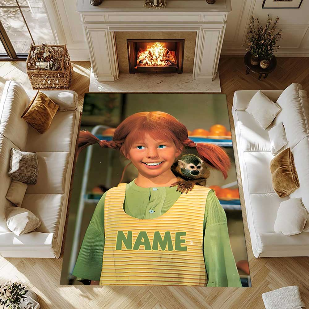 Pipi Customize your name rug, office chair cushion, home bedroom living room gift.