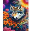 Frame Diy Painting By Numbers Wolf Animals For Adults Kits Flowers Handpainted Acrylic Paint On Canvas Diy Painting For Home Decors 40x50