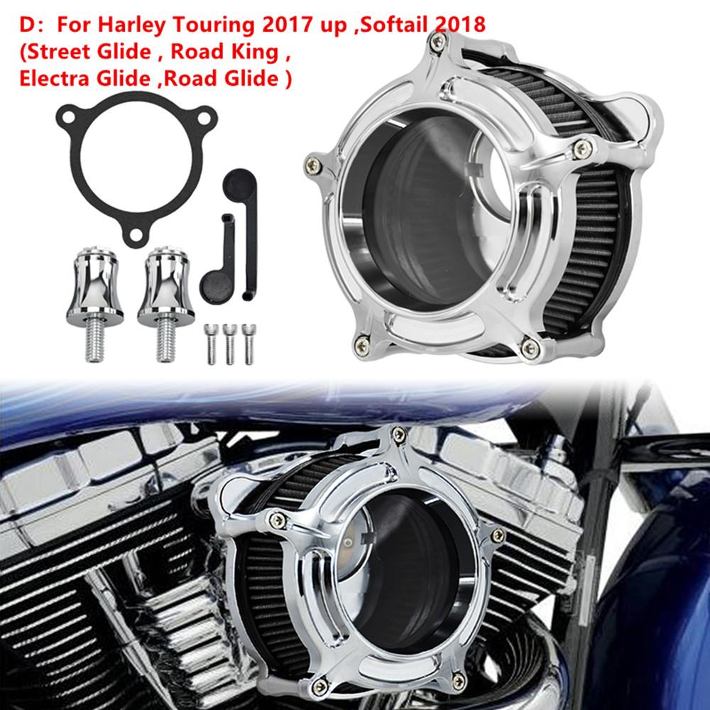 Хромированный воздушный фильтр для мотоцикла, комплект воздухоочистителя с ЧПУ, впускная система для Harley Touring Sportster XL 48 72 883 1200 Dyna Softail