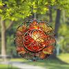 Autumn Celtic Wind Spinner 10 Inch 3D Metal Art Garden Decor Rotating Hook Vibrant Colors Geometric Pattern Indoor Outdoor Housewarming Gift