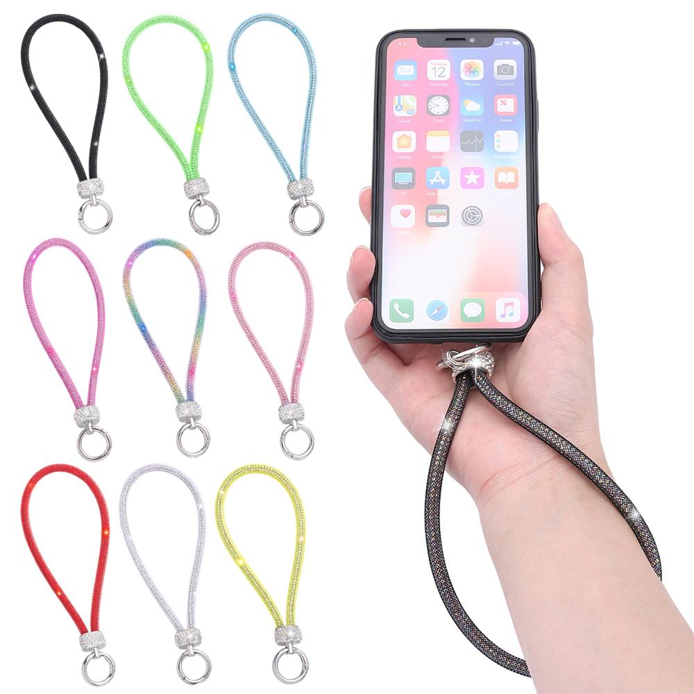 Bright Rhinestone Phone Lanyard Bling Bling Hanging Cord Luxury Wrist Straps Phone Accessories
