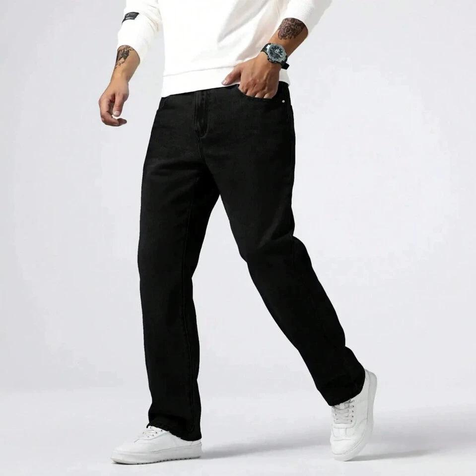 J European and American jeans men's 2026 summer casual loose straight wide-leg jeans