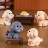 Desktop Animal Figurine Miniature Dog Sculpture Cute Micro Landscaping  Home Decor