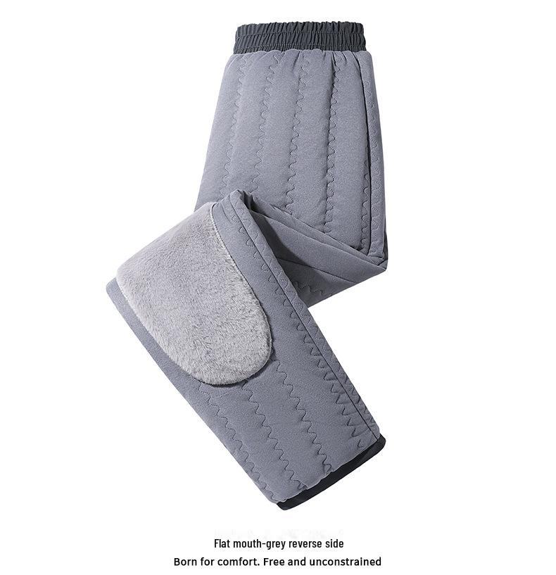 Зимние теплые свободные повседневные брюки с наколенниками для людей среднего и пожилого возраста