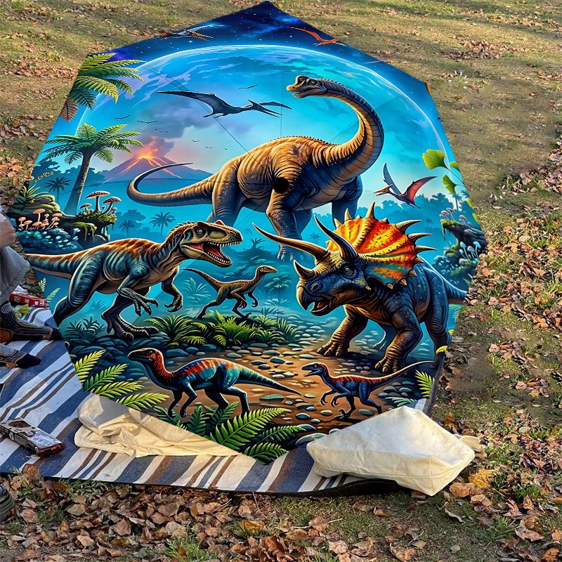 1PC Dinosaur Umbrella-8-Rib Reinforced, Automatic Open, Lightweight & Durable, Fashion Accessory for Outdoor, J0410