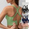 Женский беспроводной спортивный бюстгальтер с высокой поддержкой - Удобный, дышащий, противоударный со съемными вкладышами и дизайном спинки крест-накрест