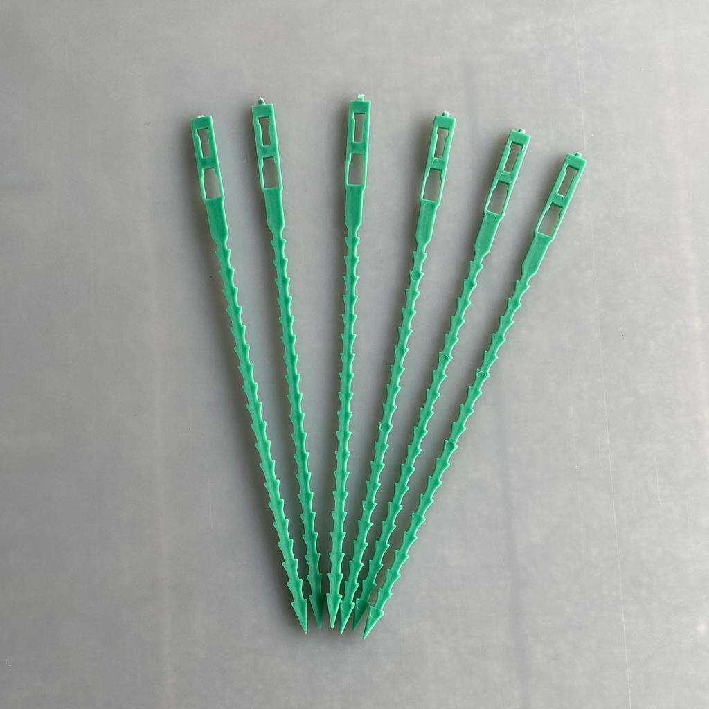 17CM Fishbone Green Garden Wire Ties for Flowers and Trees