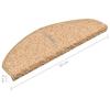 Stair Treads 15 pcs. 65 x 21 x 4 cm Gold Semi Round Large