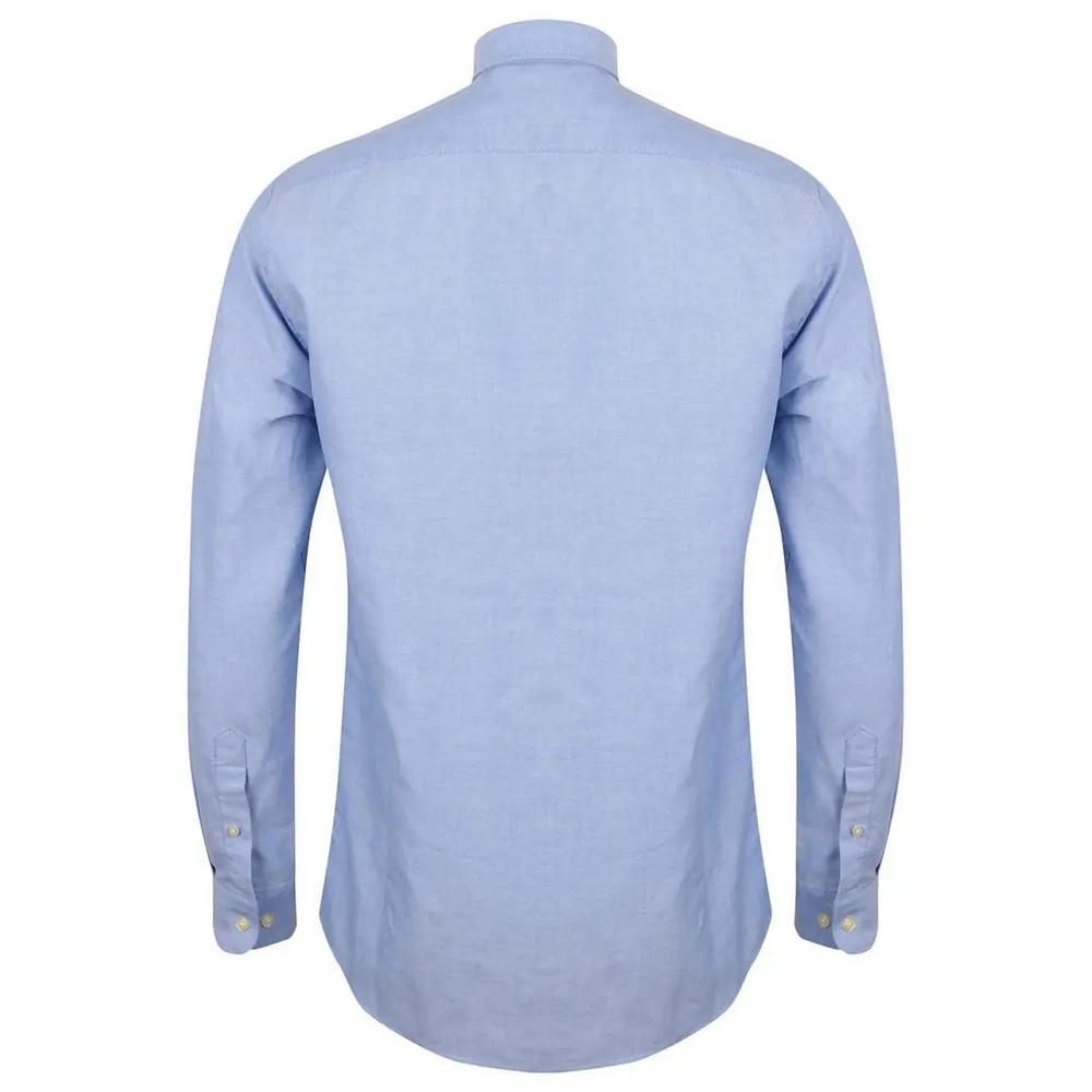 Henbury Mens Classic Oxford Long-Sleeved Shirt