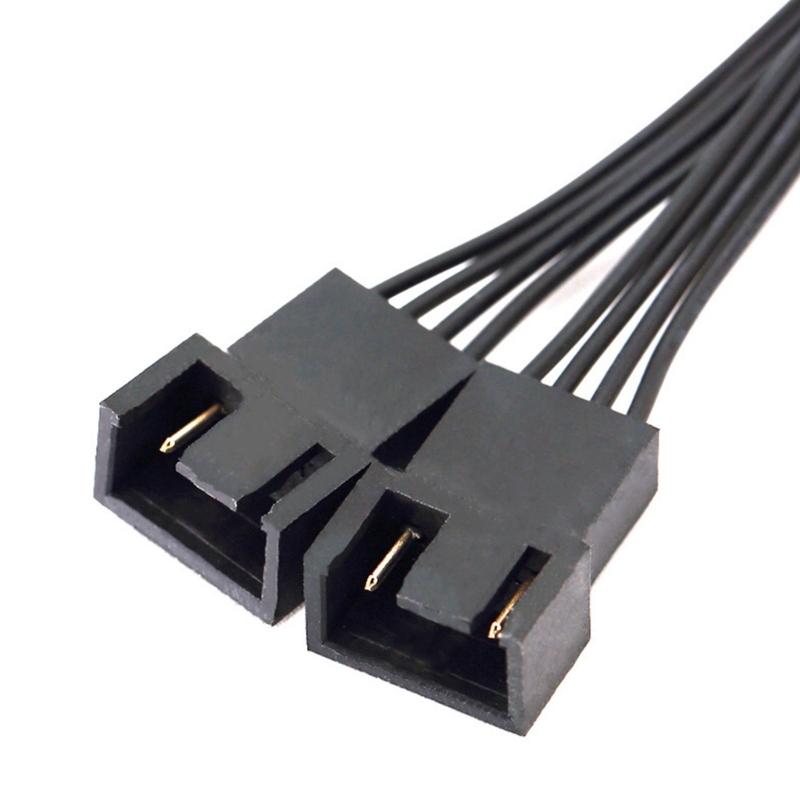 Гибкий ПВХ 2-сторонний разветвитель для компьютерного вентилятора 4-контактный Pwms кабель-разветвитель для вентилятора Мониторинг температуры Для улучшения охлаждения системы ПК