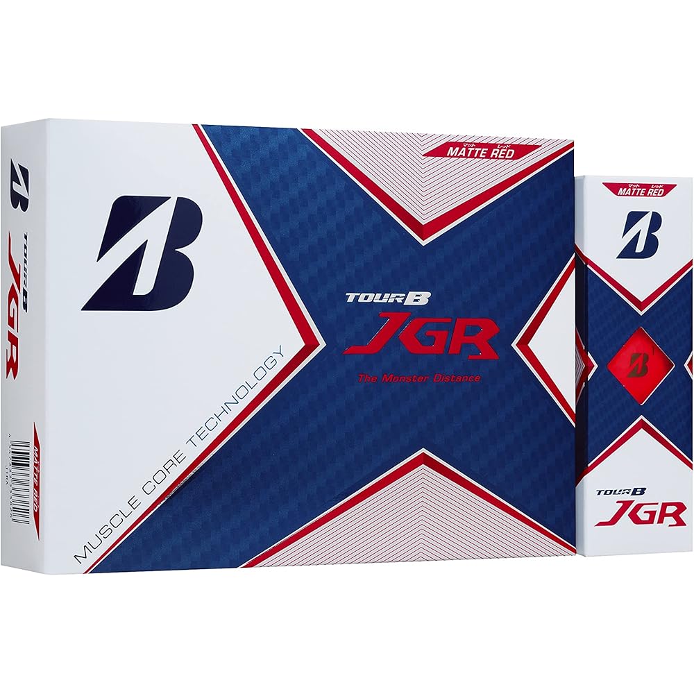 Мячи для гольфа Bridgestone TOUR B JGR, упаковка 12 шт., матовый красный, модель 2021 года