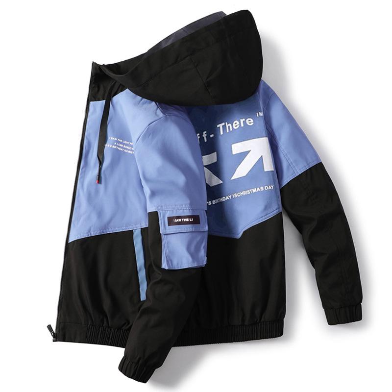 Men's Spring/Autumn Hooded Casual Korean-Style Jacket - Trendy, Lightweight Fashion for Students