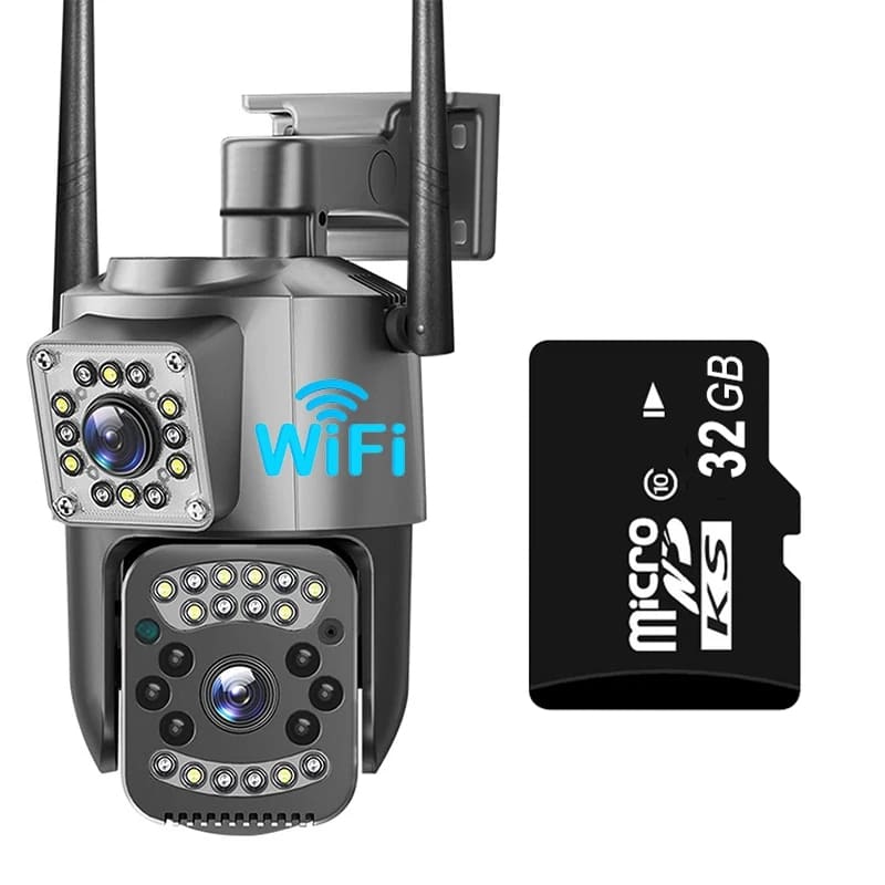 EU CCTV Camera V380 Pro 4K 8MP Wi-Fi 4G SIM Card Outdoor IP Security Camera Bidirectional Call Color Night Vision AI WiFi Camera
