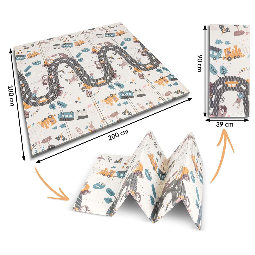 Foldable Educational Foam Mat 200 X 180 X 1 Cm Nukido Nk-340