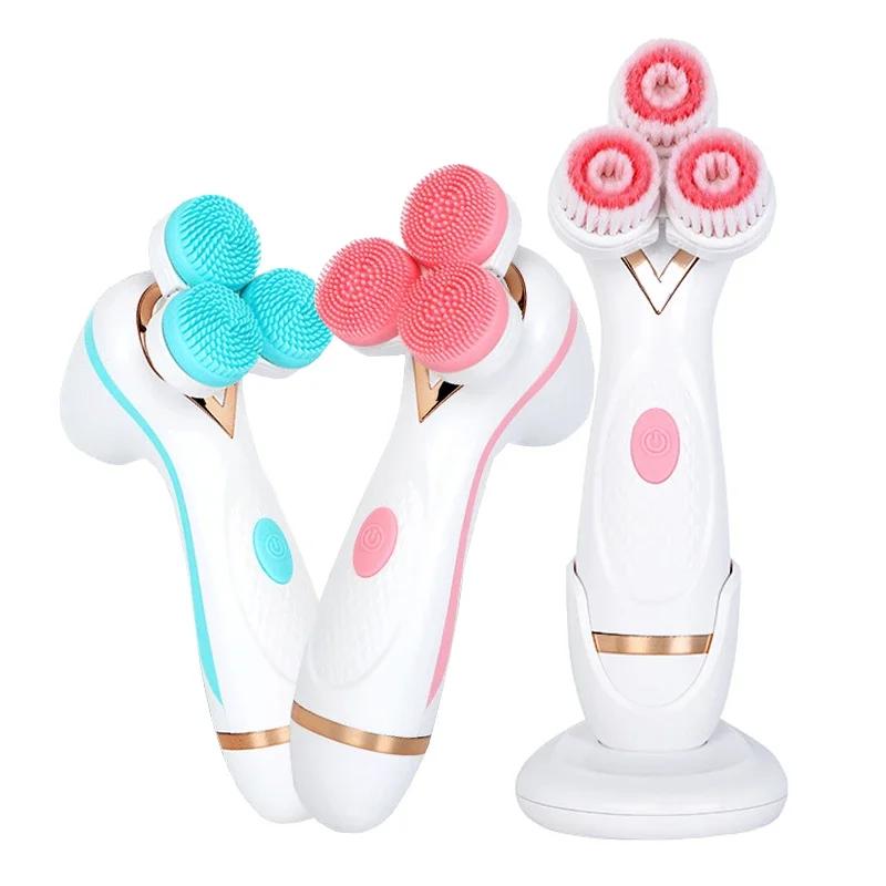 Spin Electric Face Brush Silicone Facial Cleansing Brush For Skin Deep Cleaning Blackhead Removal Pore Cleaner Beauty Face Tools