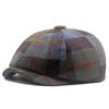 Plaid Beret Autumn Winter Warm Forward Hat Male Newsboy Hat Octagonal Hat Paintsman Hat