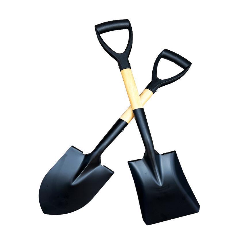 Садовая лопата из нержавеющей стали с деревянной ручкой - Малая, острая лопата для снега, почвы, посадки деревьев и цветов