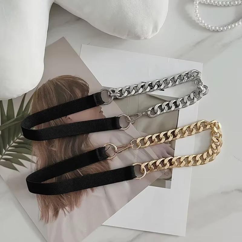 Модные серебряные золотые пояса-цепочки для женщин, высокое качество, роскошный женский поясной ремень-корсет в стиле панк для девочек, регулируемый