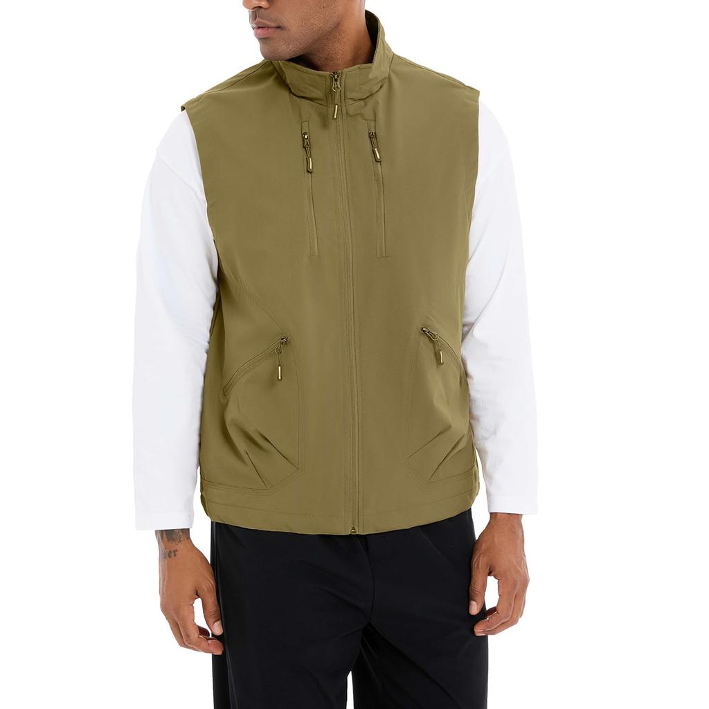Utility Vest For Men Fishing Golf Travel Hiking Photo Outwear Lightweight Sleeveless Jacket With Pockets