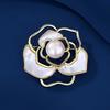 Exquisite Camellia Brooch, High-End Female Luxury Temperament Pearl Brooch, Niche Design Pin, Suit And Accessories