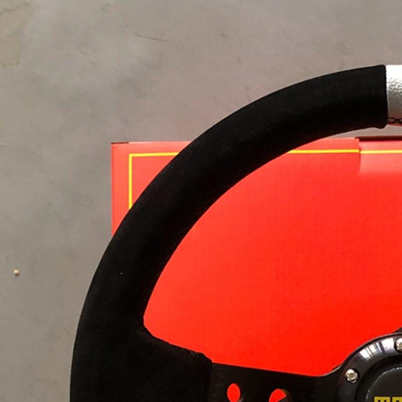 350MM Racing MOD. Рулевое колесо из замши Drift Глубокое спортивное рулевое колесо для ралли JDM Рулевое колесо для гоночного симулятора