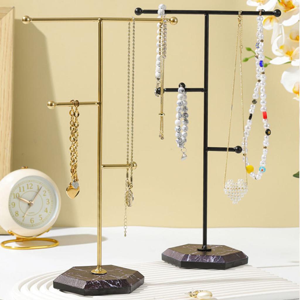 Элегантная Т-образная стойка для ювелирных изделий, органайзер, полка для демонстрации ожерелий, браслетов, часов, экономящая место стойка для презентации ювелирных изделий