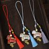 Satin New Year Horse Pendant Chinese Style Car Hanging Ornaments  Festive Accessory