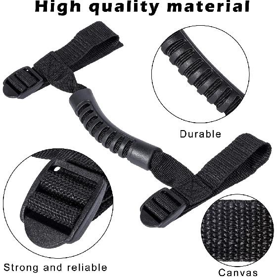 4 X Ручки на дугу безопасности для Jeep Wrangler YJ TJ JK JKU JL JLU Sports Sahara Freedom Rubicon X & Unlimited 1955-2024 2025 (черный)