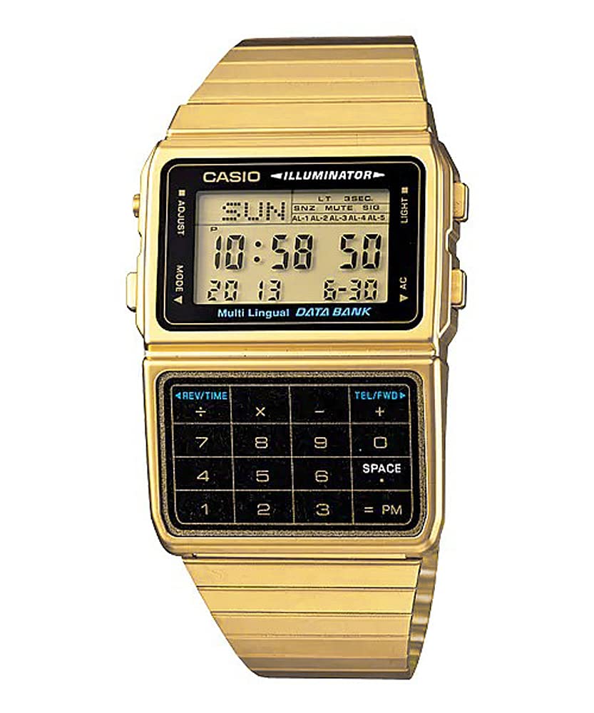 DATA BANK Digital Watch Gold X Black Overseas Model [Casio] DBC-611G-1 Men's [Item]