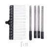 Rake for Leaves 22 Tines 16.3 Inch Wide Steel Wire Garden Rake with 5.2FT Long Handle for Lawn Yard Mulch Thatch