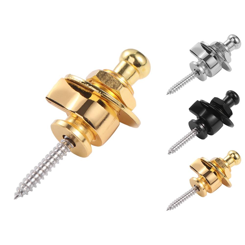 Zinc Zinc Alloy Skidproof Round Head Straplocks Round Head Guitar Strap Button  Guitar Accessories