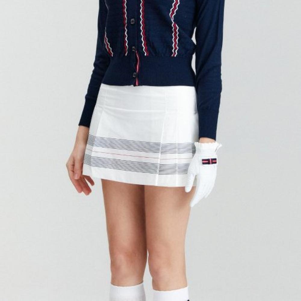 Onoff Women S pleatS Print culotteS Of4003la White