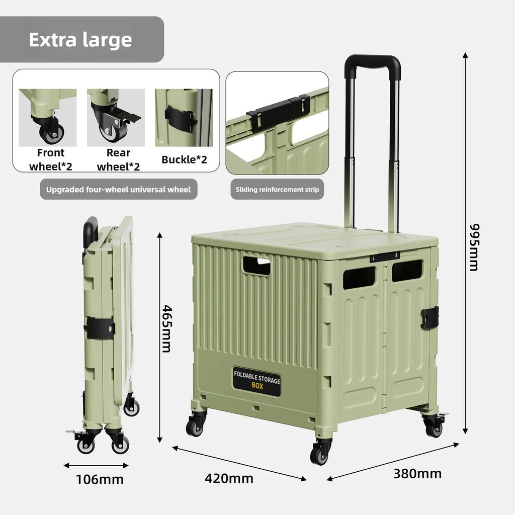 Household Goods Household Multi-functional Portable Folding Shopping Trolley, Trailer, Camping, Large-capacity Storage Box
