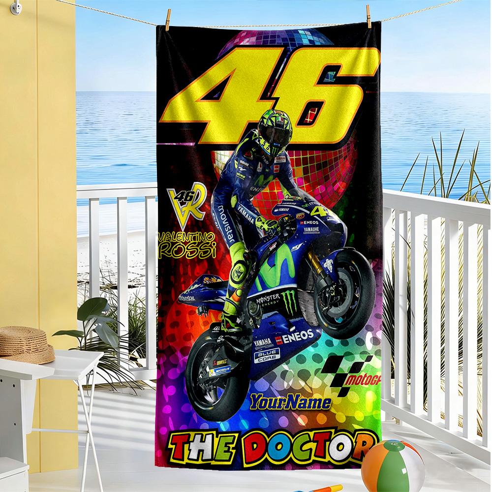 Doctor46 Customized Name Beach Towel High Absorbency Quickdry Suitable For Swimming Gym Camping Yoga Vacation
