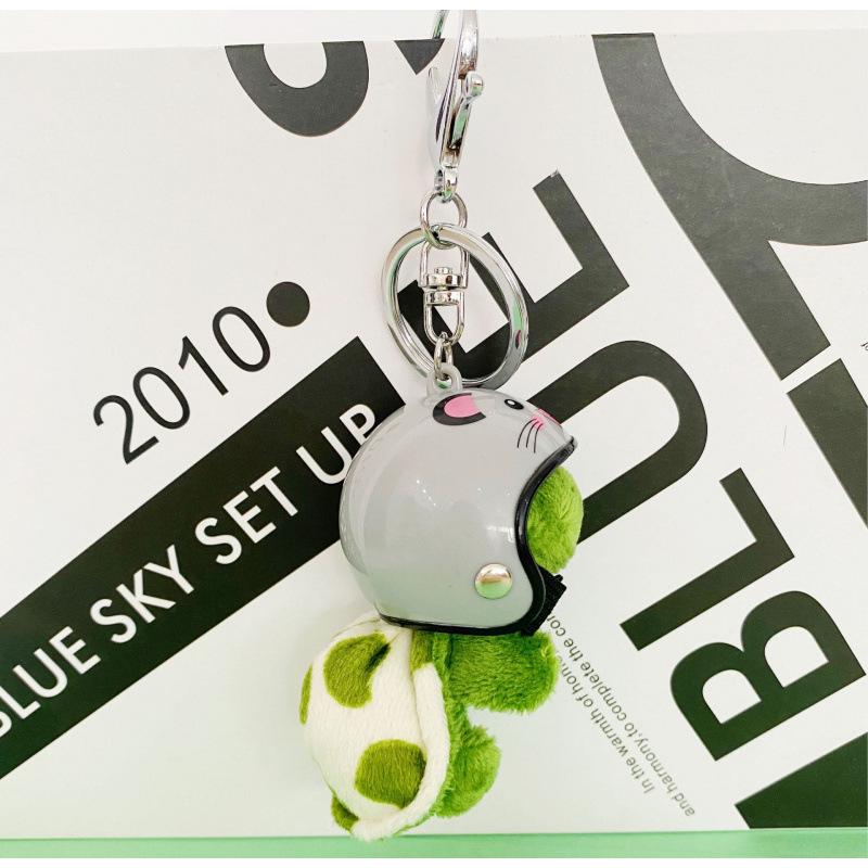 Turtle Island Cartoon Turtle Keychain: Plush Pendant & Bag Charm Doll