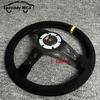Universal 14inch Concave Racing Sports Steering Wheel Car Rally JDM Drifting Steering Wheel