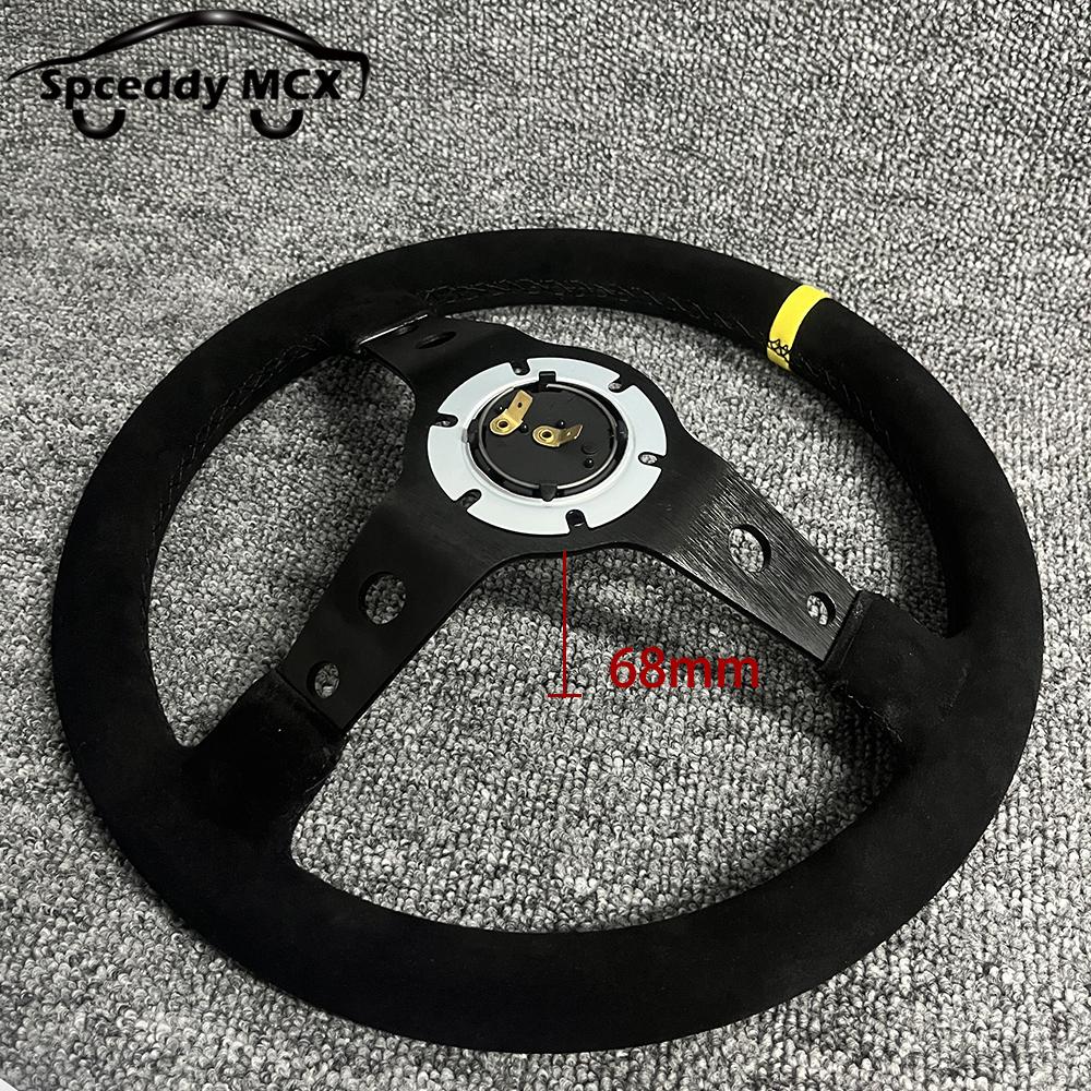 Universal 14inch Concave Racing Sports Steering Wheel Car Rally JDM Drifting Steering Wheel