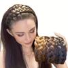 [Vintage Braided Headband] Vintage-Inspired 1pc Elegant Braided Headband-Wide Non-Slip with Teeth,Handcrafted Synthetic Hair Voluminous Bun Accessory
