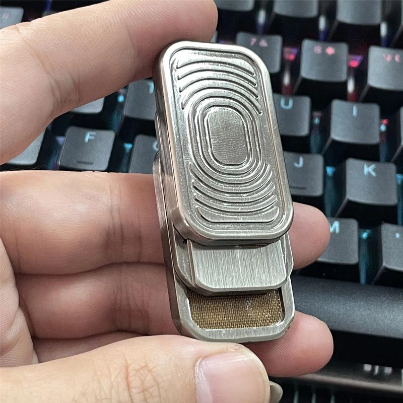 Novelty Three Layer Metal Poker Push Card Fidget Slider Haptic Coin Autism Sensory Toys Adults Relieve Stress And Anxiety