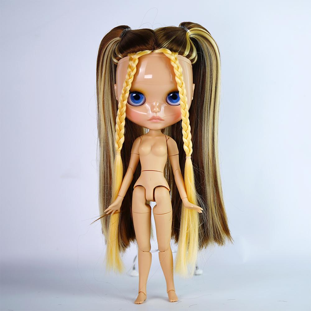 Icy Dbs Blyth Doll 19 Joints 30cm Body Bjd Doll Matte Face Glossy Face Tan Skin Beep Lips Hand-Painted Makeup Diy Hair Girl Gift